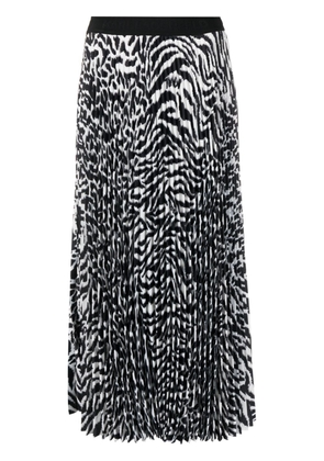 Karl Lagerfeld animal-print pleated skirt - Black