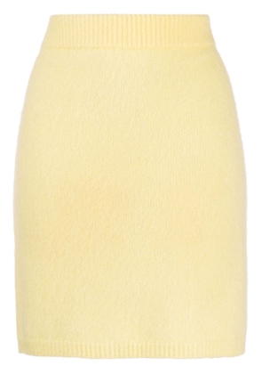 Cashmere In Love Ula fine-knit miniskirt - Yellow