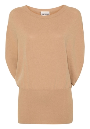 Semicouture batwing-sleeve knit jumper - Neutrals