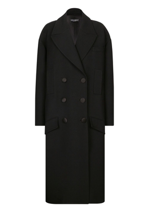 Dolce & Gabbana double-breasted maxi coat - Black