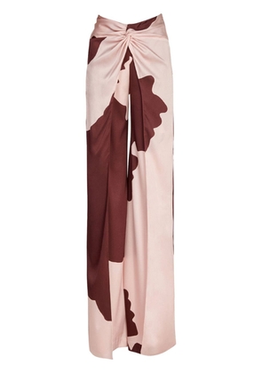 Silvia Tcherassi Canturipe ruched-detailing palazzo trousers - Red