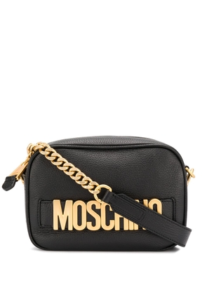 Moschino lettering logo camera bag - Black