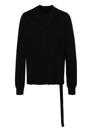 Rick Owens DRKSHDW panelled organic-cotton sweatshirt - Black