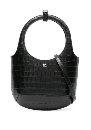Courrèges Holy leather tote bag - Black
