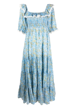 Rixo Joanie floral-print maxi dress - Blue