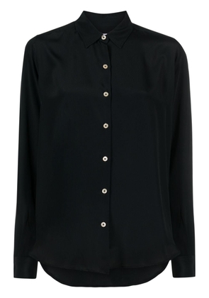 Boglioli long-sleeve crepe shirt - Black