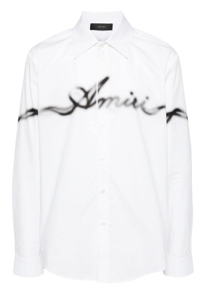 AMIRI smoke logo long-sleeve shirt - White
