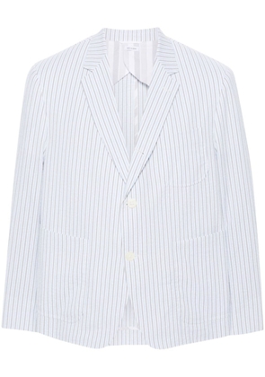 Thom Browne seersucker striped blazer - White