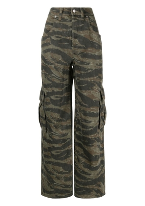 Alexander Wang camouflage-print cargo jeans - Green