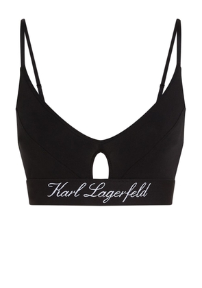 Karl Lagerfeld Hotel Karl peephole-detail bra - Black
