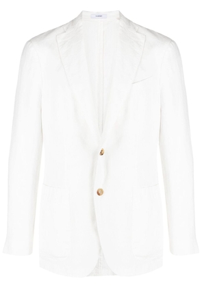 Boglioli single-breasted linen blazer - White