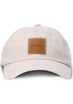 BOSS Ari logo-patch baseball cap - White