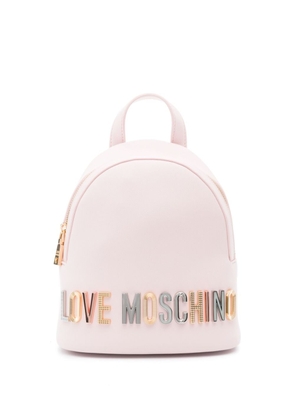 Love Moschino logo-lettering backpack - Pink