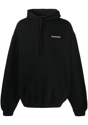 Balenciaga Défilé cotton hoodie - Black