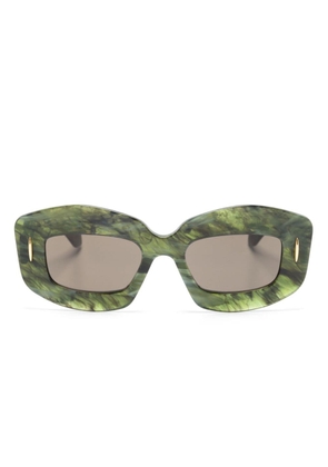 LOEWE EYEWEAR Screen rectangular-frame sunglasses - Green