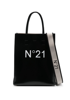 Nº21 logo-print leather tote bag - Black