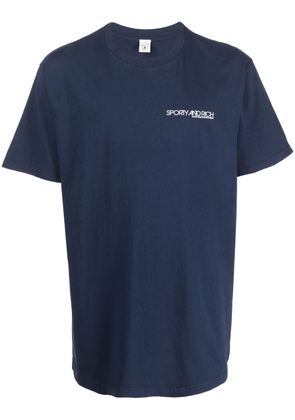 Sporty & Rich chest logo-print detail T-shirt - Blue