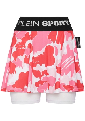 Plein Sport camouflage-print tennis skirt - Pink