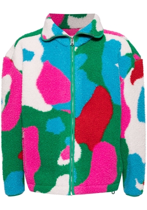 JW Anderson Graphic Fleece zip-up jacket - Blue