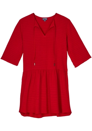 Vilebrequin V-neck short-sleeve dress - Red