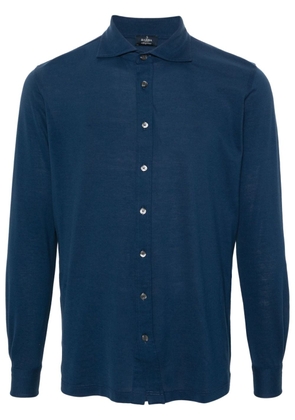 Barba button-up cotton shirt - Blue