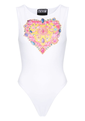 Versace Jeans Couture Barocco-heart bodysuit - White