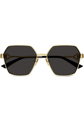 Bottega Veneta Eyewear tinted geometric-frame sunglasses - Gold