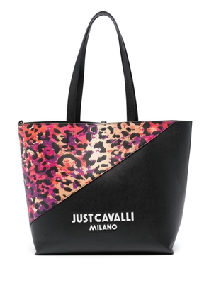 Just Cavalli colourblock panelled tote bag - Black