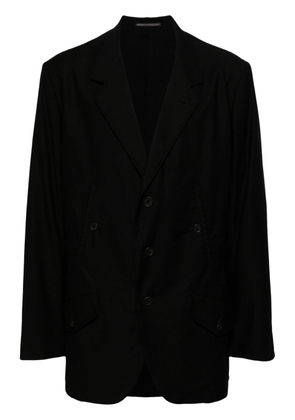 Yohji Yamamoto multi-pocket cotton blazer - Black