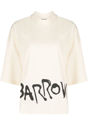 BARROW teddy bear-print cotton T-shirt - Neutrals