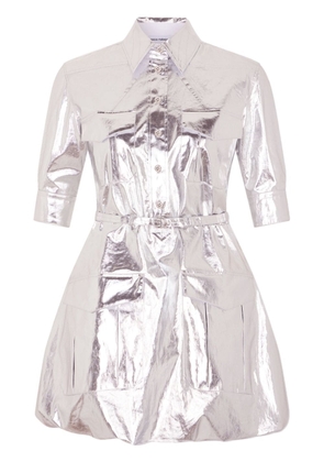 Rabanne metallic patch-pocket minidress - Silver