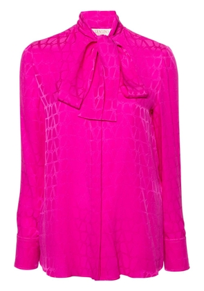 Valentino Garavani Toile Iconographe silk blouse - Pink