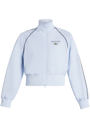 Lacoste logo-embroidered cropped jacket - Blue