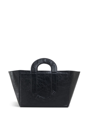 Marni logo-embossed tote bag - Black