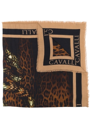 Roberto Cavalli animal-print scarf - Brown