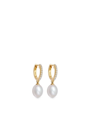 Astley Clarke Celestial pearl drop earrings - Gold