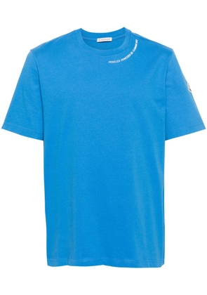 Moncler rubberised-logo cotton T-shirt - Blue