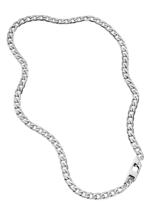 Diesel logo-pendant curb-chain necklace - Silver