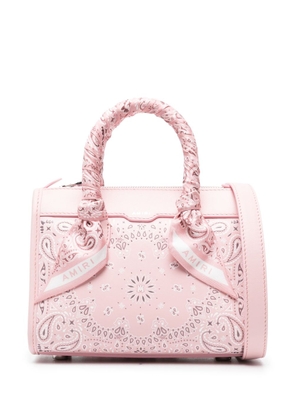 AMIRI mini Bandana leather tote bag - Pink