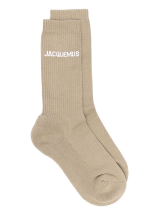 Jacquemus Les Chaussettes Jacquemus logo-intarsia socks - Neutrals