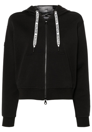 Duvetica rubberised-logo zipped hoodie - Black