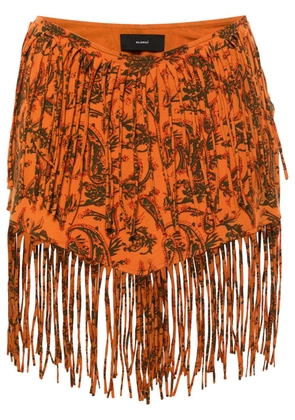 Alanui Monsoon fringed mini skirt - Orange