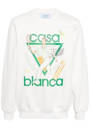 Casablanca Le Jeu organic-cotton sweatshirt - White
