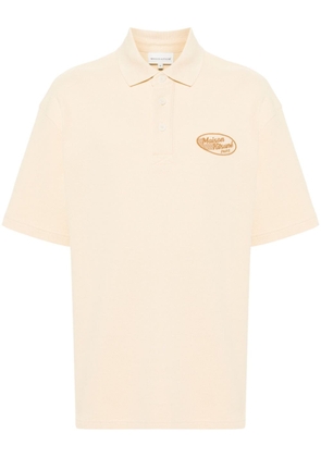 Maison Kitsuné logo-embroidered cotton polo shirt - Yellow