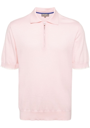 N.Peal short-sleeve half-zip polo shirt - Pink