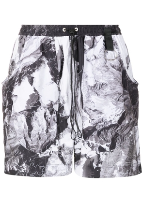 PACE abstract-print drawstring shorts - Grey