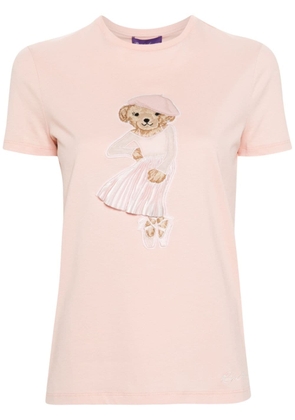 Ralph Lauren Collection Polo Bear-appliqué cotton T-shirt - Pink