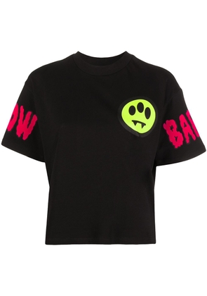 BARROW logo print cropped T-shirt - Black