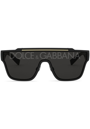 Dolce & Gabbana Eyewear logo-print square-frame sunglasses - Black
