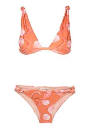 Adriana Degreas graphic-print bikini set - Orange